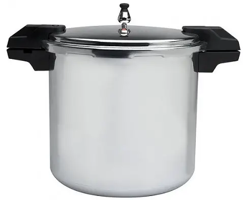 Mirro 92122A Polished Aluminum 5 / 10 / 15-PSI Pressure Cooker / Canner Cookware