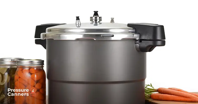 A pressure cooker with fresh and canned carrots