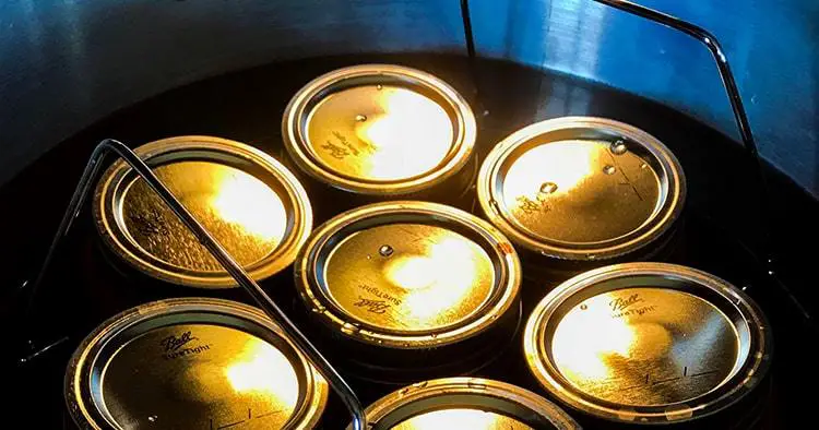 canning jars in pressure cooker water bath