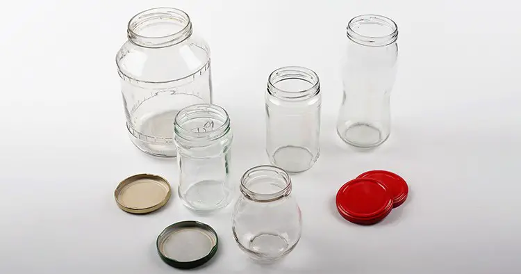 Empty glass jars

