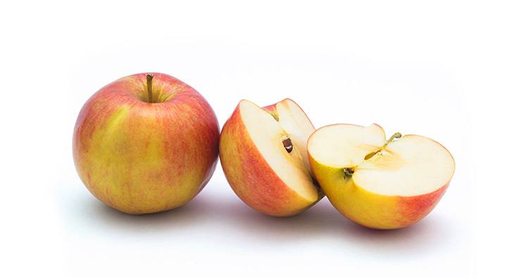 Apples. Studio with white background.