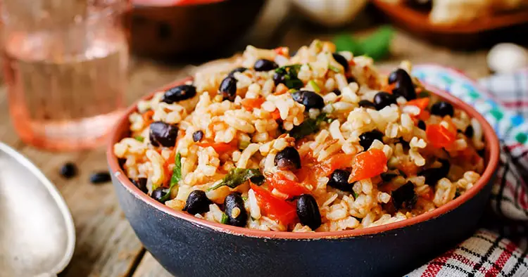 mexican-tomato-black-beans-rice-cilantro