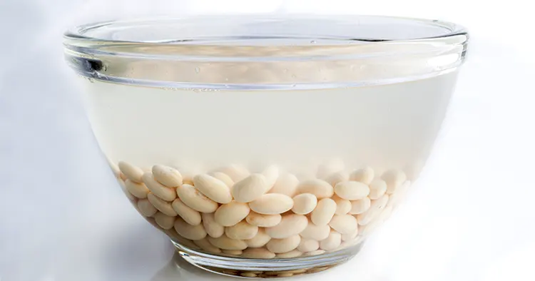 Soaked white beans