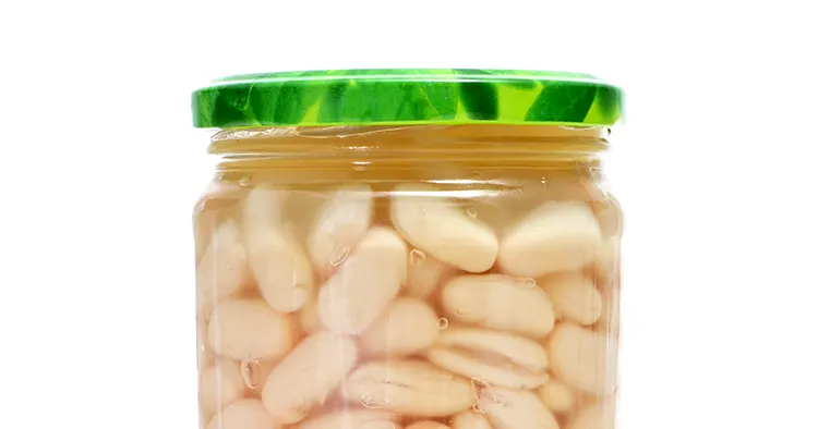 a white beans jar on a white background