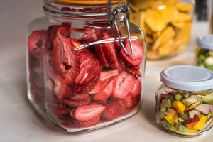 freeze dried fruits in jars